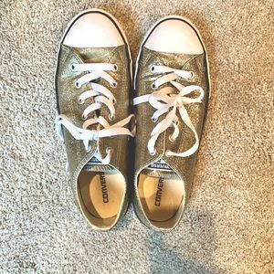 Converse all star gold glitter